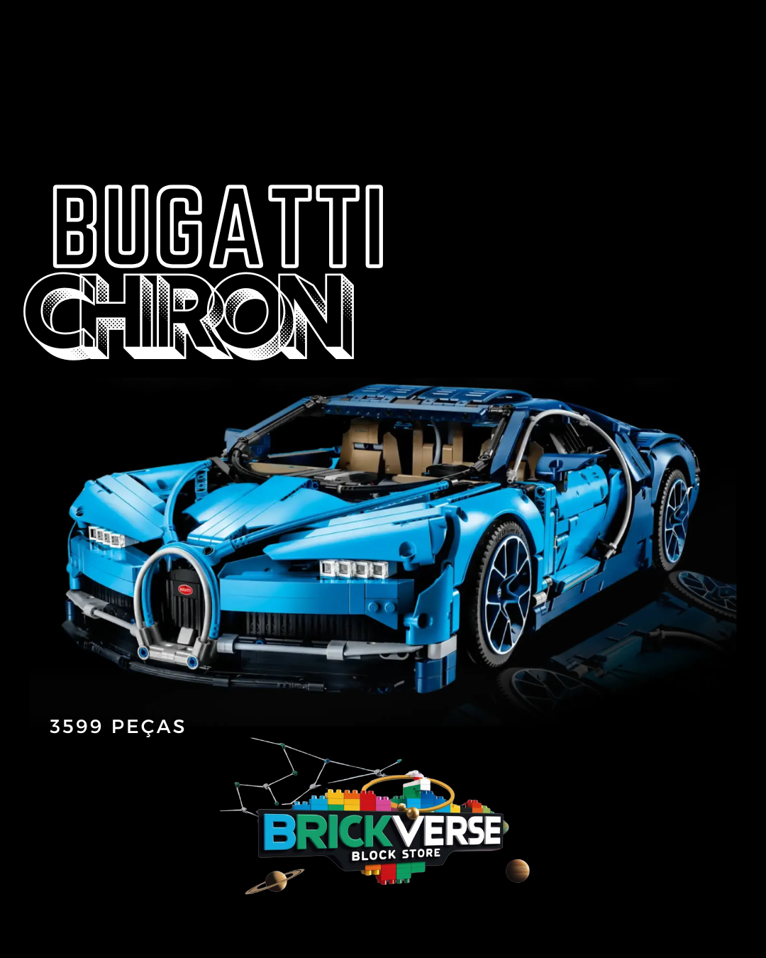 Bugatti Chiron (3599 peças)