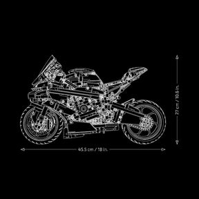 BMW M 1000 RR de 45 centímetros de comprimento e 27 cm de altura (1920 peças)